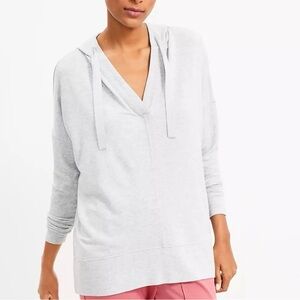 Loft Women's Gray‎ Hoodie Cotton Pullover Size Medium